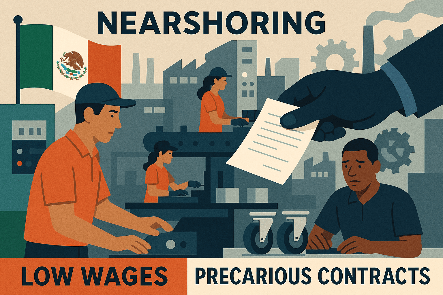 Nearshoring en México: más empleo, pero con salarios bajos y contratos precarios